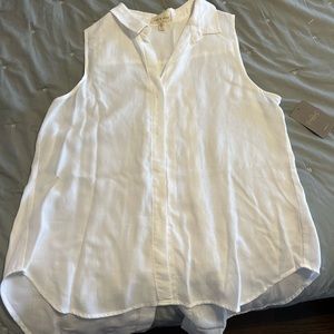 Cloth & Stone collared button down tank top - small